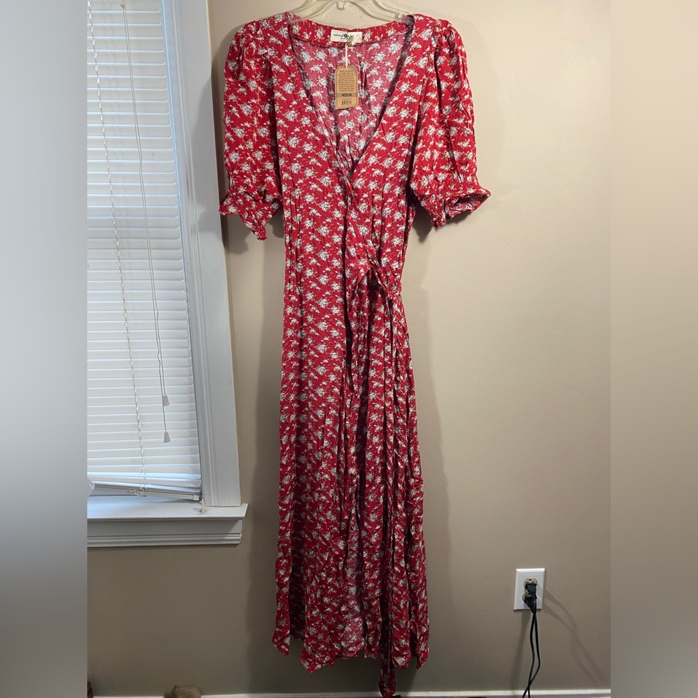 NWT Natural Life wrap maxi dress